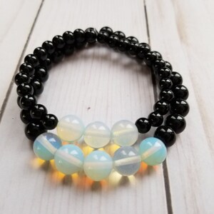 Couple&#39;s Jewelry, Bracelet Set, Moonstone Bracelet, Dream Bracelet, Beaded Bracelet, Gemstone Bracelet, Crystal Bracelet