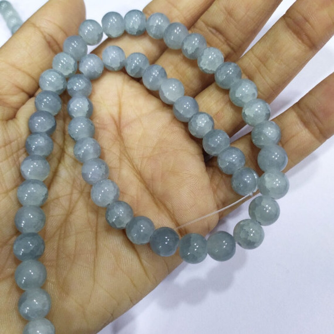 Natürlicher Kürbis Smaragd Jade Anhänger 15x10mm - Handgemachte DIY Perle