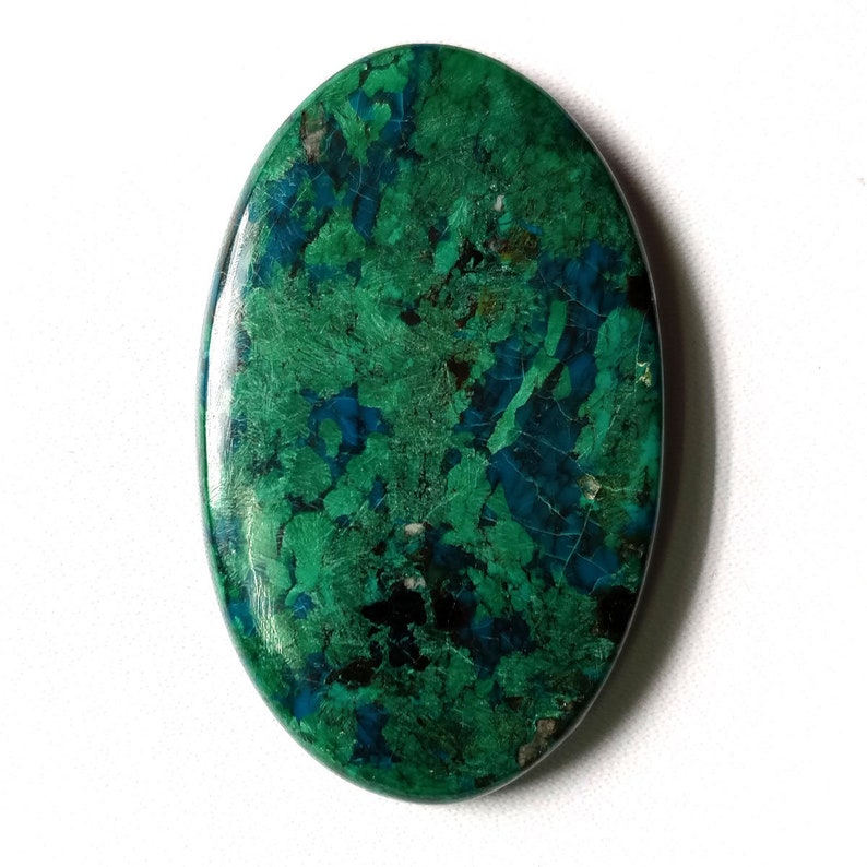 Natural Chrysocolla Cabochon,Green Gemstone For Jewelry,Chrysocolla Loose Gemstone,Free Size Gemstone Loose 71.20Cts 26x41mm #AGS4553