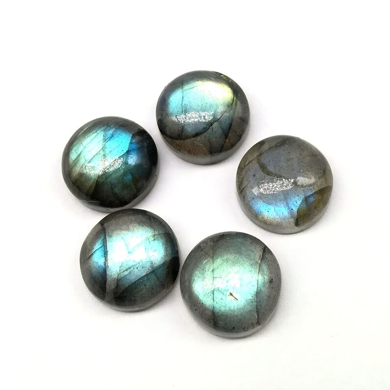 10x10mm Round Rose Cut Loose Gemstone-AAA Natural Blue Fire Labradorite 5x5mm