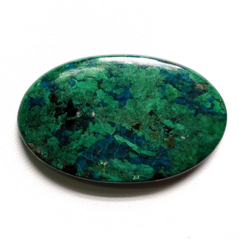 Natural Chrysocolla Cabochon,Green Gemstone For Jewelry,Chrysocolla Loose Gemstone,Free Size Gemstone Loose 71.20Cts 26x41mm #AGS4553