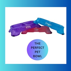 Personalized Pet Bowl, Custom Cat Dish, Custom Dog Bowl, New Pet Gift, Food Or Water Dish, Dog Lover Gift, Cat Lover Gift, Pet Lover Gift