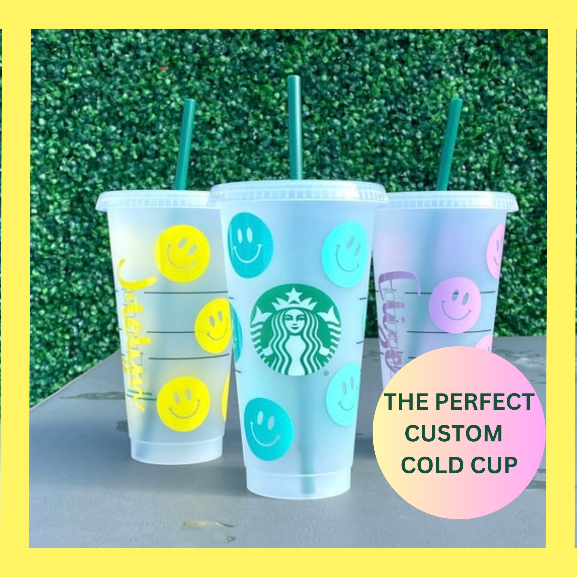 Zhehao 4 Pcs Preppy Glass Cups with Lids and Straws and Cleaning Brush 16oz  Boho Aesthetic Ice Coffee Cup Pink Y2k Glass Coffee Cups Smiling Face  Drinking Jars …