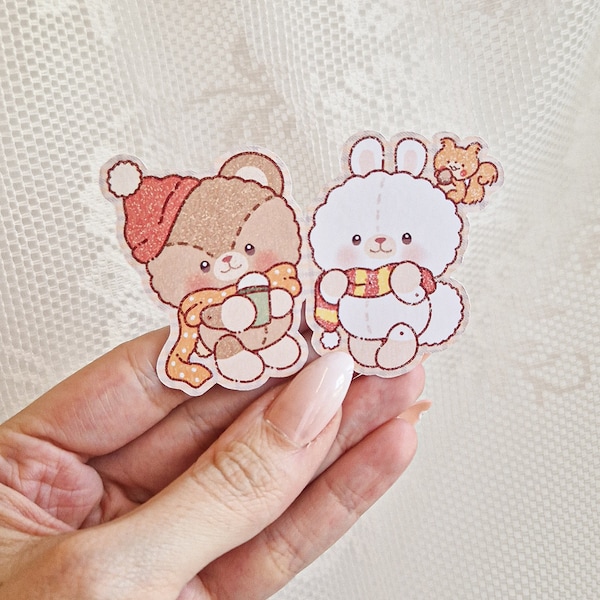 Kawaii Cute Animal Fall Autumn Die Cut Stickers