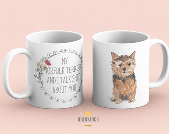 Meine Norfolk Terrier und ich reden Sie, Geschenke für Mama Norfolk Scheiße. Benutzerdefinierte Terrier Kaffee-Becher