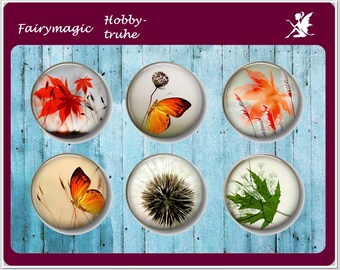 HERBST Motiv Cabochon Glascabochons handgefertigt