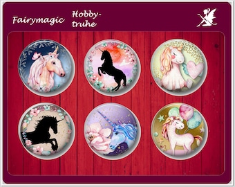 MOTIF LICORNE Cabochons en verre cabochons faits à la main