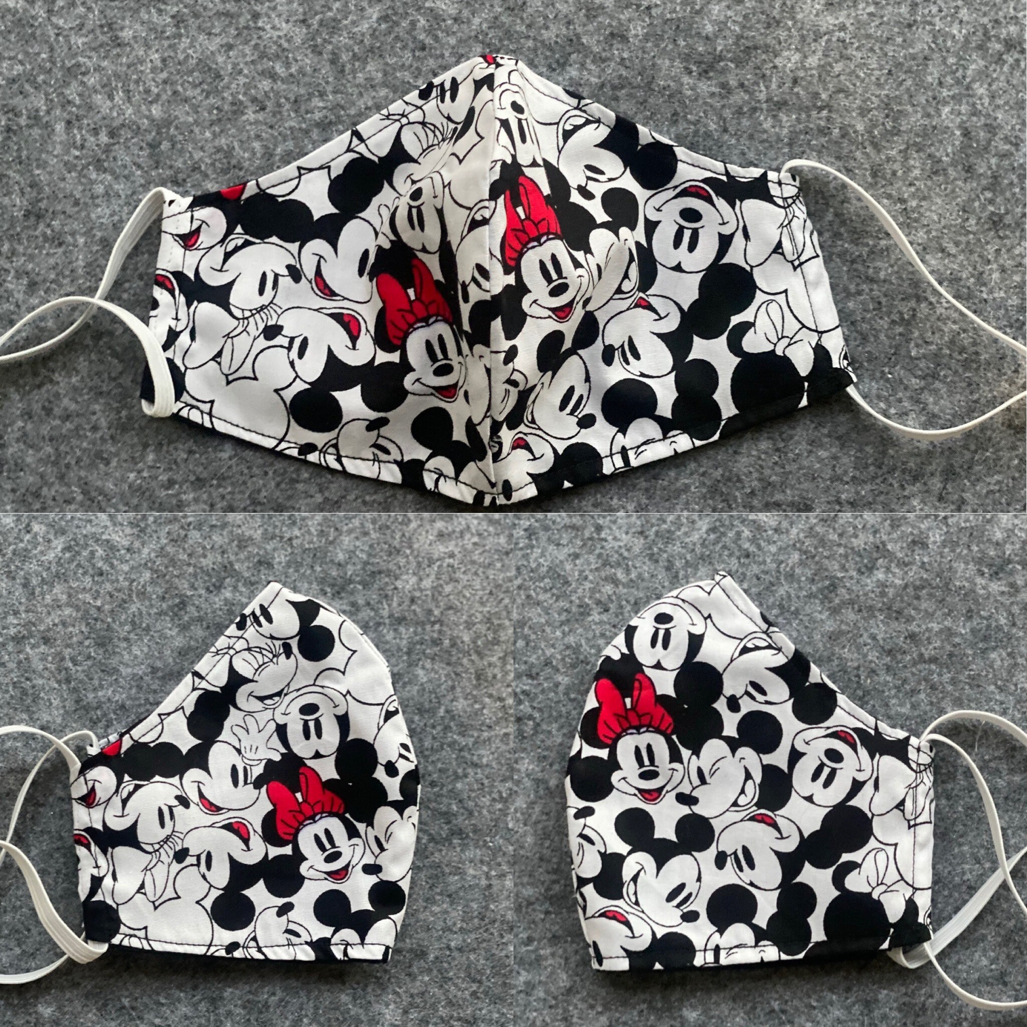 Mickey Mouse Face Masks Handmade in Australia 3 Layer and 2 Etsy
