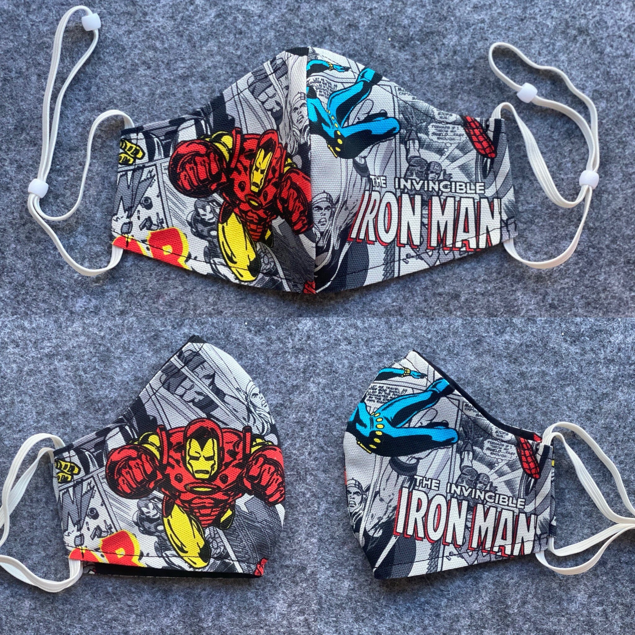 Super Hero Face Masks Handmade in Australia. 2 Layer and 3 Etsy
