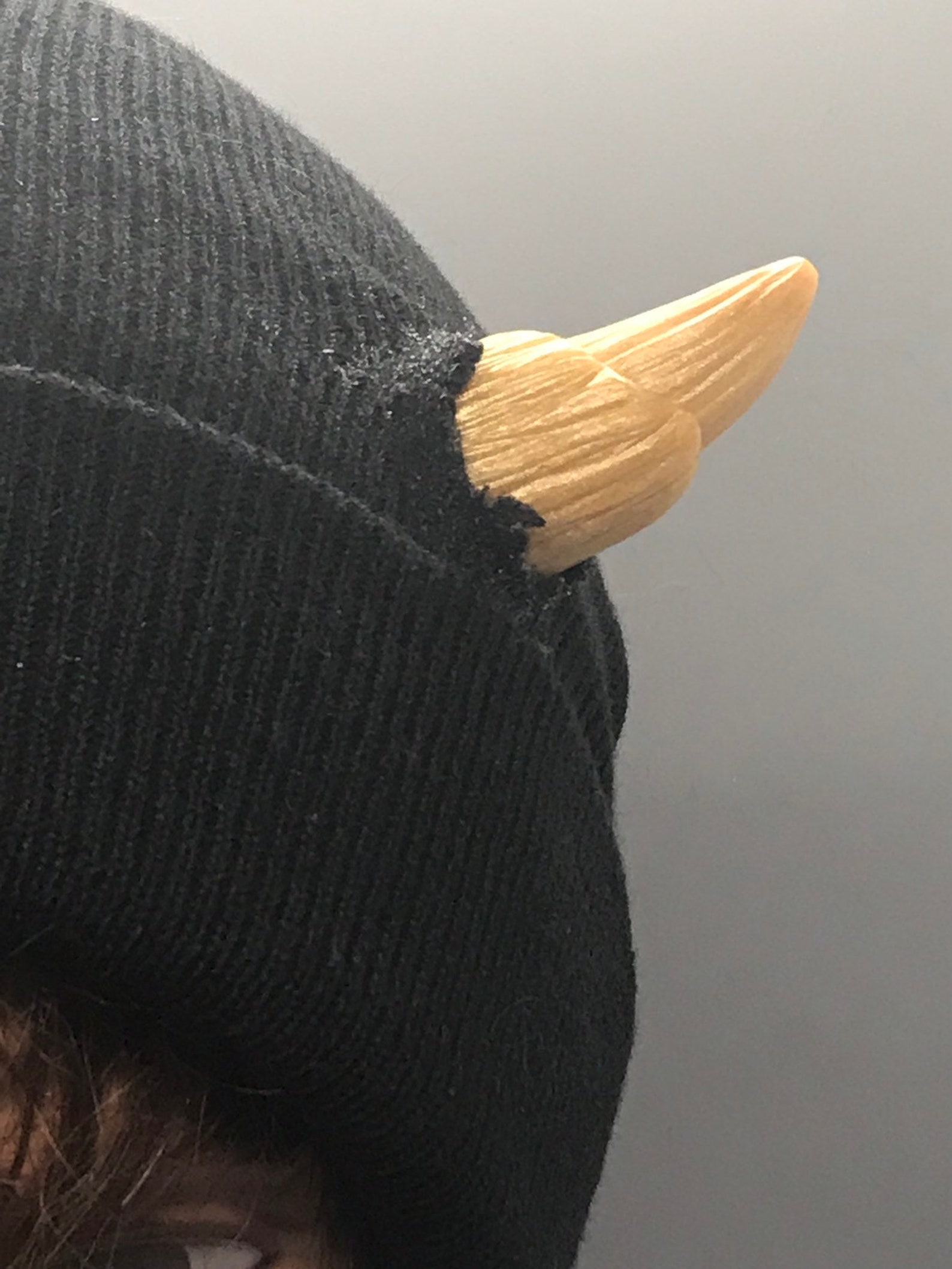 Gold Horned Hat Beanie Demon Devil Creature Etsy Canada