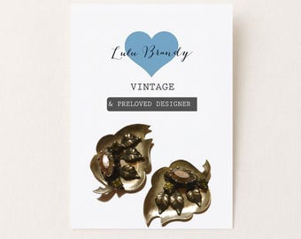 Vintage 1960s Danish Silver Clip On Earrings