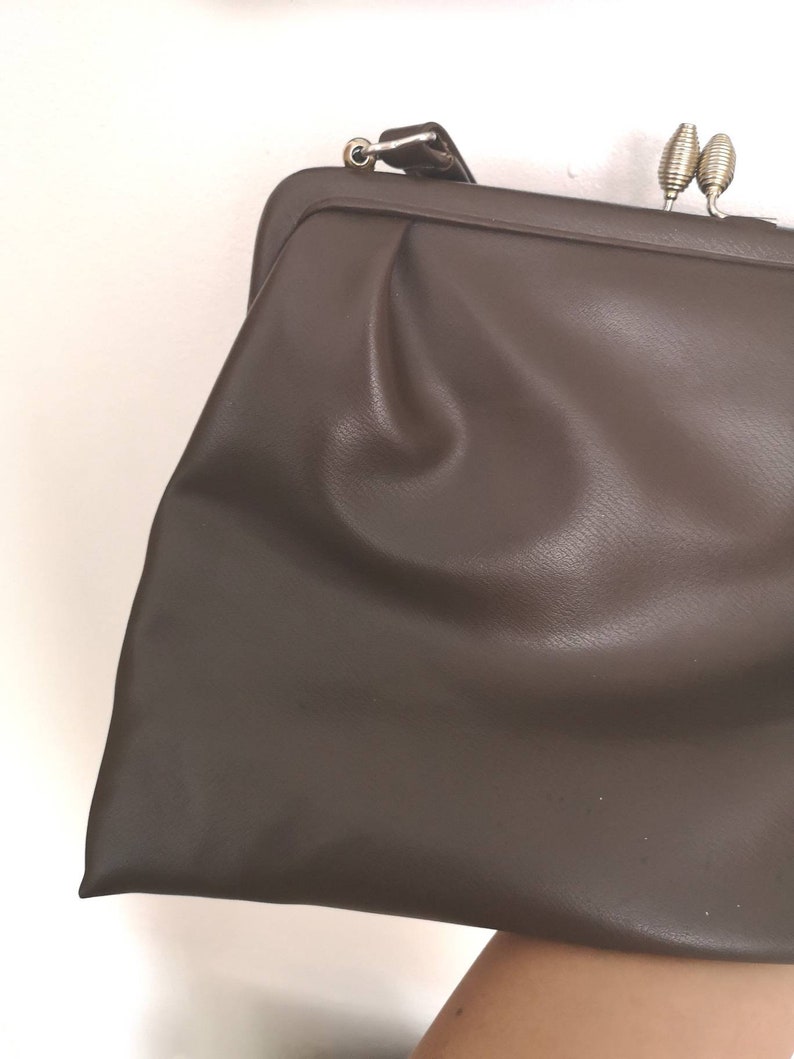 Vintage Goldpoint 1960s Brown top handle bag
