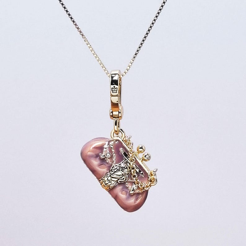 Juicy Couture Purple Handbag Charm, Necklace Pendant, Bag Accessory image 3