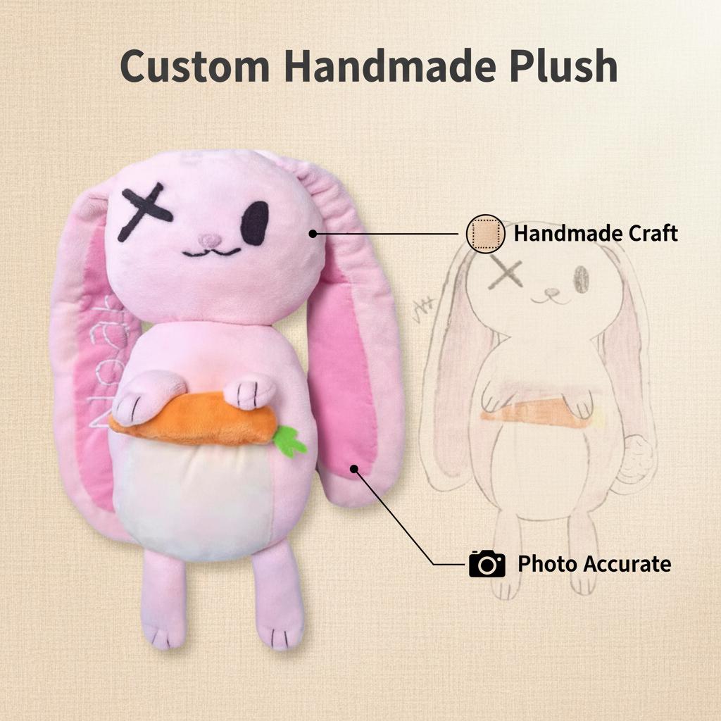 Custom Plush Toy From Drawing, Personalized Stuffed Animal, Artwork ...