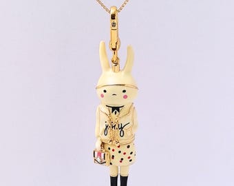 Juicy Couture Bunny Girl Pendant, Necklace Charm, Bag Accessory