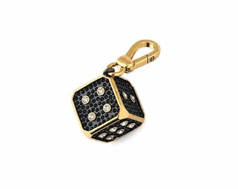 Juicy Couture Black Dice Charm, Necklace Pendant, Bag Accessory