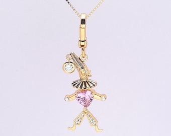 Juicy Couture Diamond-Studded Clown Charm, Necklace Pendant, Bag Accessory