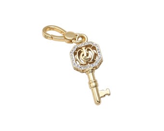 Juicy Couture Gold Key Charm, Necklace Pendant, Bag Accessory