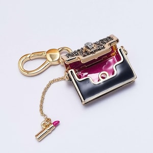 Juicy Couture Lipstick Wallet Charm Necklace Bag Pendant