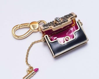 Juicy Couture Lipstick Wallet Charm Necklace Bag Pendant