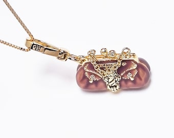 Juicy Couture Purple Handbag Charm, Necklace Pendant, Bag Accessory