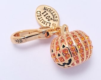 Juicy Couture Pumpkin Pendant, Necklace Charm, Bag Accessory Halloween Gifts