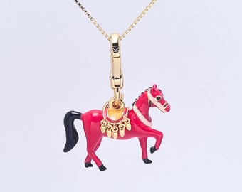 Juicy Couture Red Pony Pendant, Necklace Charm, Bag Accessory