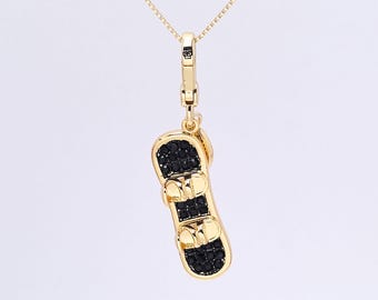 Juicy Couture Snowboard Charm, Necklace Pendant, Bag Accessory