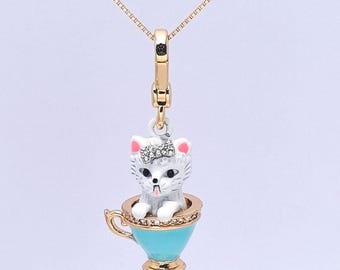 Juicy Couture Teacup Dog Charm, Necklace Pendant, Bag Accessory