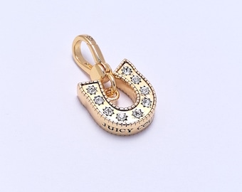 Juicy Couture Horseshoe Charm, Necklace Pendant, Bag Accessory