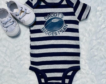 Biggest Fan Baby Apparel - Baby Rugby Bodysuit - Personalized Rugby Shirt - Personalized Sport Shirt