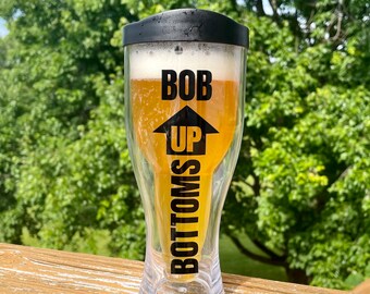 Beer Tumbler with Lid  - Double Walled Beer Glass - Insulated Beer Glass - Unbreakable Cup - Gifts for Groomsmen - Father's Day Gift