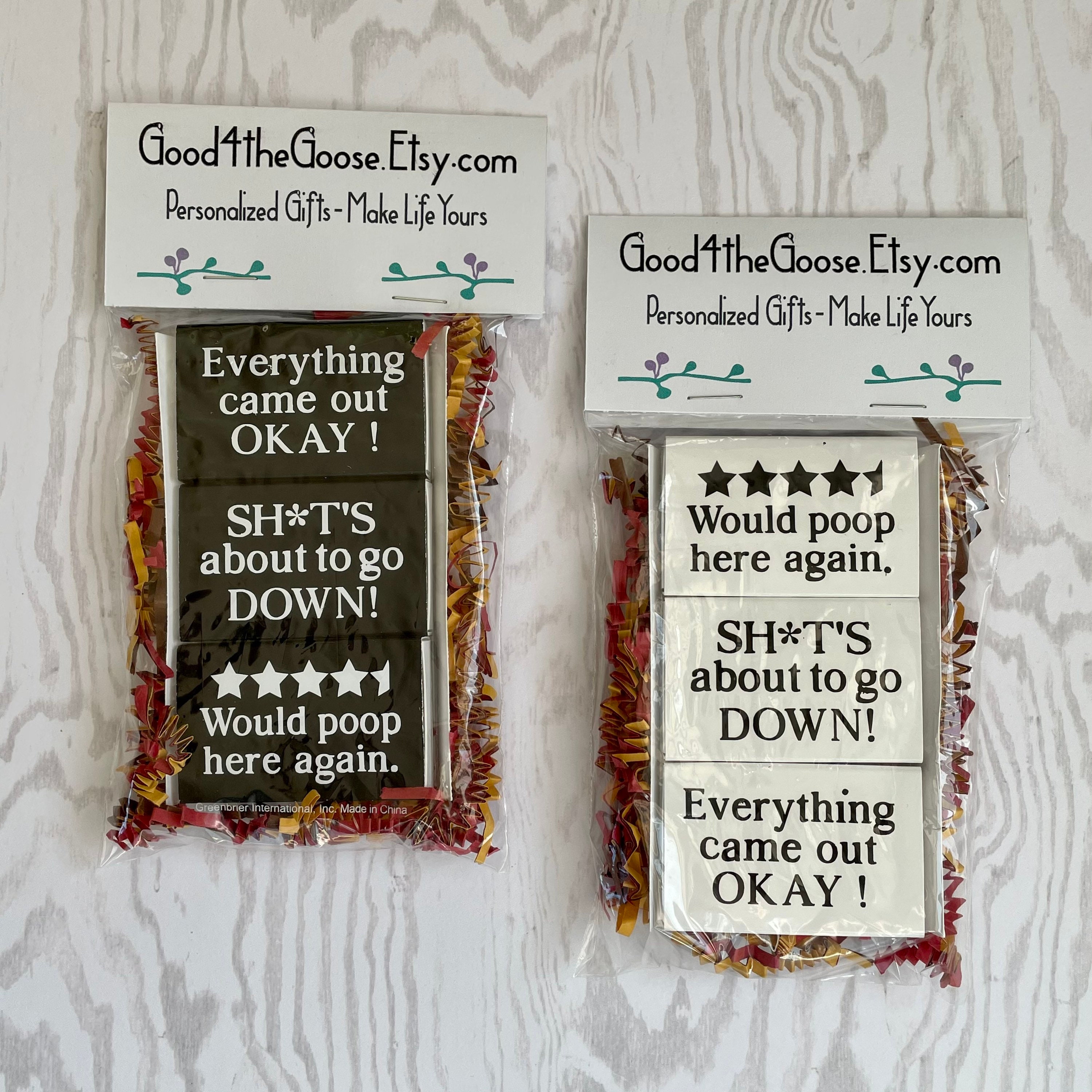 Funny Bathroom Matches 50th Birthday Colonoscopy Gift Etsy
