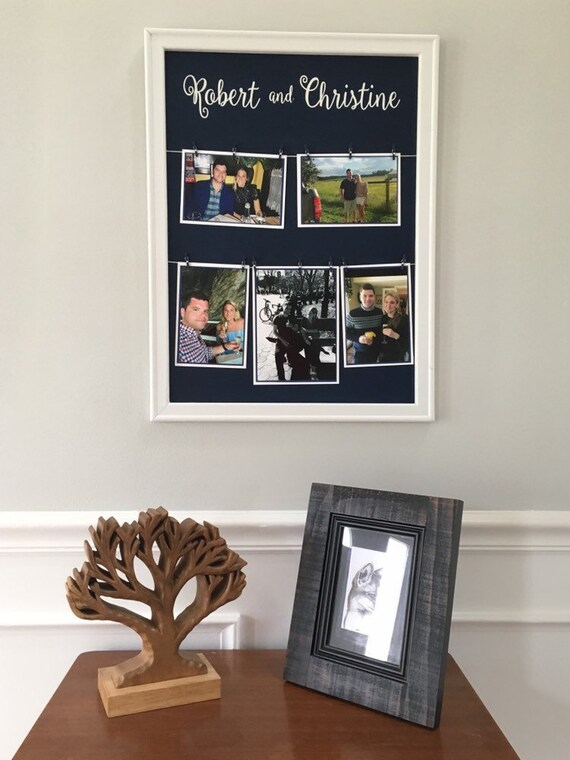 Personalized Wedding Photo Display Picture Frame Collage Etsy