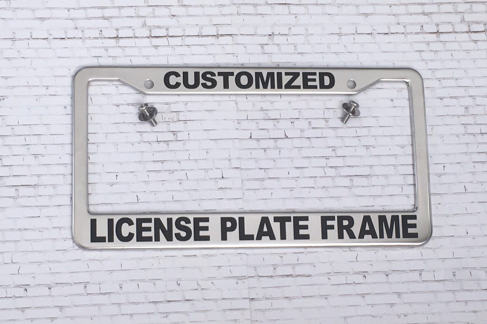 Personalized License Plate Frame Custom Polished Stainless Etsy