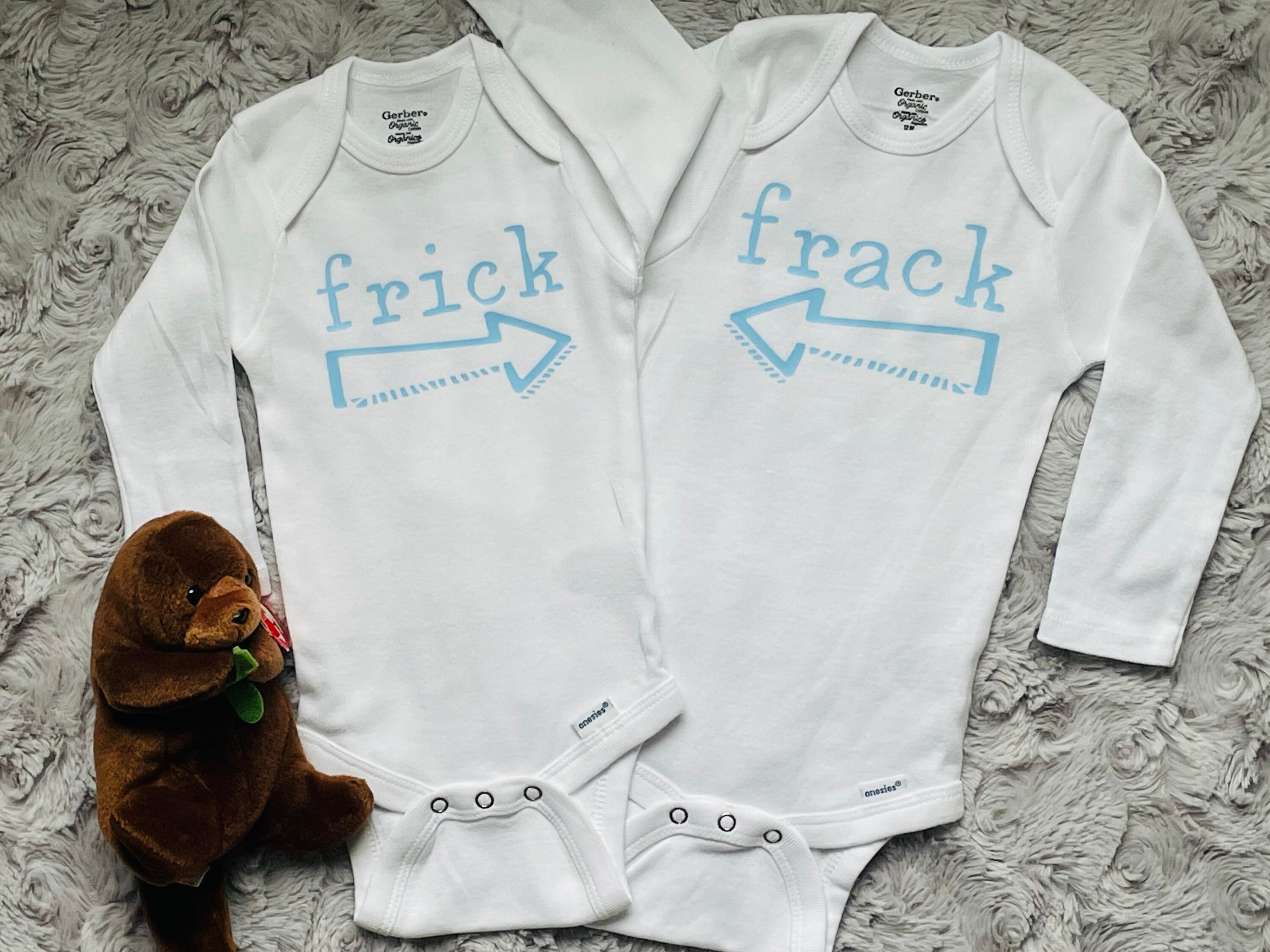 Onesies for Twins Frick and Frack Bodysuits Frick and Frack Onesie