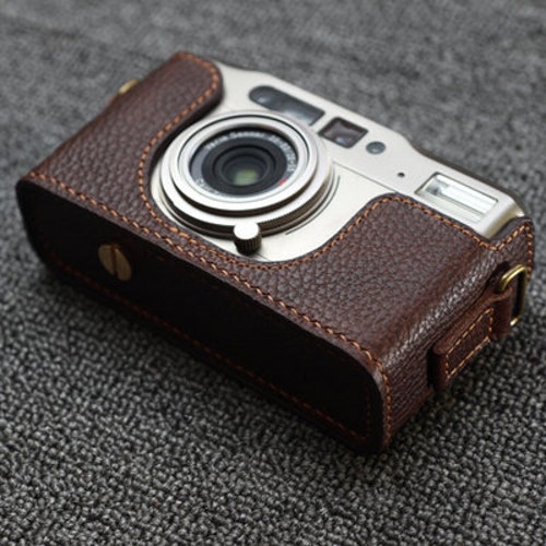 Contax TVS HandMade Camera protection Cowhide leather case Bag Made to Order Brand new handcrafted Half case shops