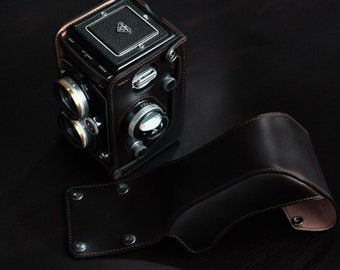 Rolleiflex 3.5f 2.8f Quick Release HandMade TLR Camera protection Cowhide leather Eveready case Bag Made to Order handcrafted Half case
