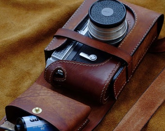 Fondina per borsa fotografica Cross Body Leica M2 M3 M4 M5 M6 M7 M8 in pelle su misura Made to Order custodia professionale per fotocamera Messenger professionale