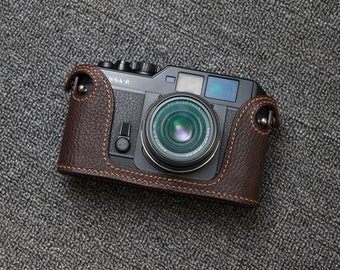 Handmade Genuine Real Leather Half Camera Case Bag Cover for Voigtlander Bessa R BESSA-L BESSA-T Rufous Color Handmade Genuine Real Leather Half Camera Case Bag Cover for Voigtlander Bessa R BESSA-L BESSA-T Rufous Color