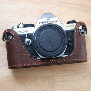 Pentax MX ME super HandMade Camera protection Cowhide leather case Bag Made to Order Brand new handcrafted Half case