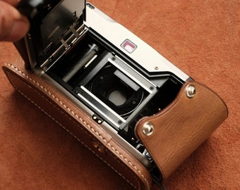 Contax T2 TII HandMade Camera protection Cowhide leather case Bag Made to Order Brand new handcrafted Half case
