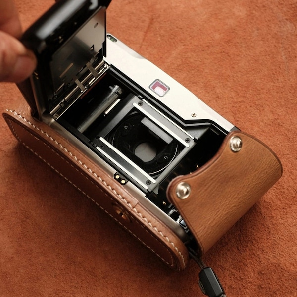 Contax T2 TII HandMade Camera protection Cowhide leather case Bag Made to Order Brand new handcrafted Half case