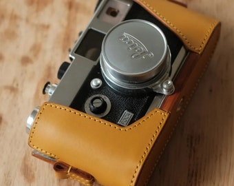 Foca Universel HandMade Camera protection Cowhide leather case Bag Made to Order Brand new handcrafted Half case