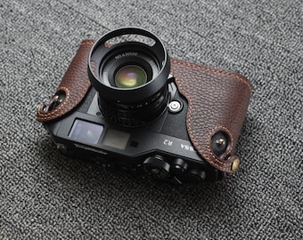 Voigtlander Bessa R2 HandMade Camera protection Cowhide leather case Bag Made to Order Brand new handcrafted Half case