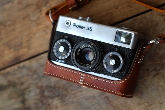 Handmade Real Leather Cover Case With strap For Rollei 35 35S 35T