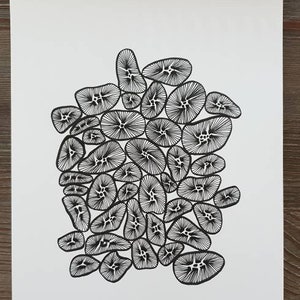 Lineart abstract art handmade drawing with ink