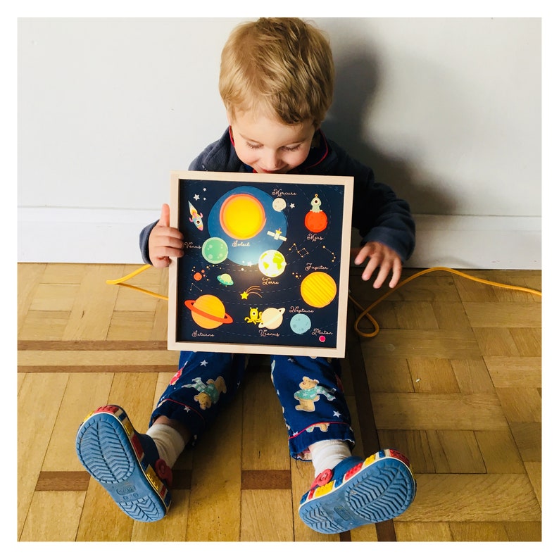 Lightbox Kids Night Light With The Solar System Bedroom Design