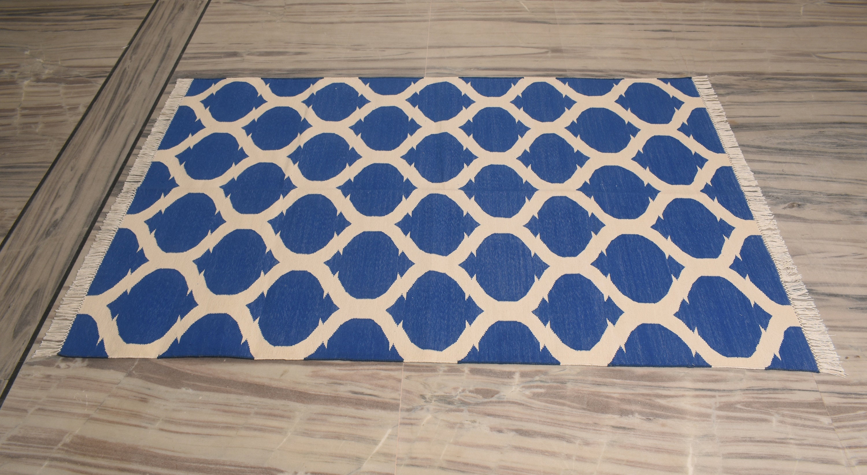 Blue Rug for Modern Royal Home Décor Living Room Bedroom Guest Etsy