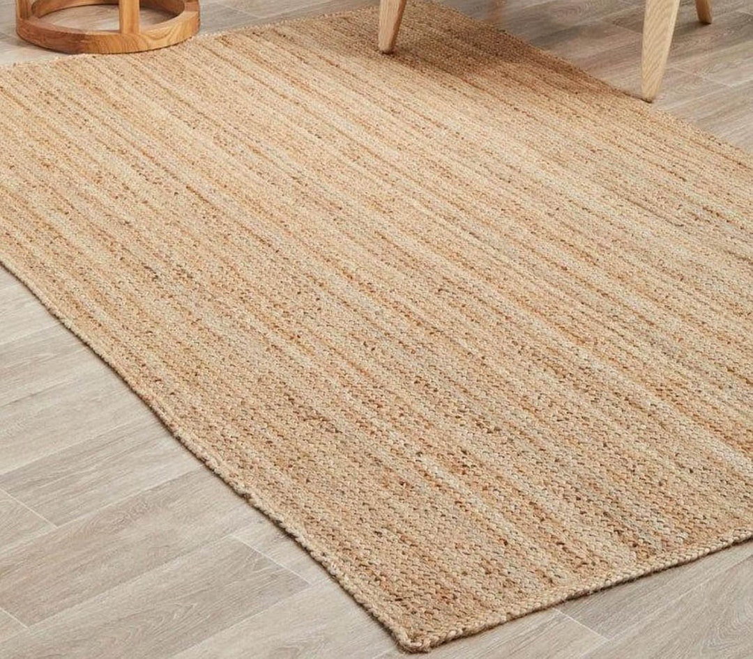 Jute Braided Natural Area Rug Living Room Rug Customs Rug Etsy